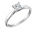 Princess Cut Diamond Solitaire Engagement Ring 1/4 Carat (ctw) in 14K White Gold, Size 6