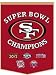 NFL San Francisco 49ers Embroidered Football Super Bowl Champions Dynasty Banner