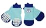 Petego Traction Control Indoor Socks for Dogs, Blue/Light Blue, X-Small, Set of 4