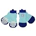Petego Traction Control Indoor Socks for Dogs, Blue/Light Blue, X-Small, Set of 4