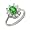 2.00 Ct Peridot & Topaz .925 Sterling Silver Women Ring