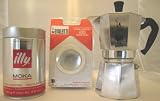 Produkt-Bild: Bialetti Espressokocher Moka Express 6 Ta + Dichtungsset + illy Espresso gemahlen MOKA 250 g, 2,99 EUR/100 g