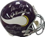Jim Marshall signed Minnesota Vikings Full Size Replica Helmet-4 signatures - Autographed NFL Helmets