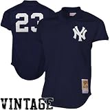 MLB Mitchell & Ness New York Yankees Don Mattingly 1984 Cooperstown Collection Authentic Practice Jersey - Navy Blue (XXXX-Large)