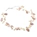 Freshwater Pearl Necklace with Chipped Gemstones - Yellow, Red - 18'' Length