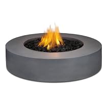Big Sale Real Flame Mezzo Round Propane Fire Pit/Table in Flint Gray