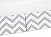 Sweet Jojo Designs Grey and White Zig Zag Crib Bed Skirt Dust Ruffle for Chevron Collection Bedding Sets