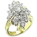 Cluster Cocktail Ring Sparkling CZ
