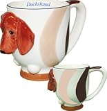 Dachshund Collectible Wiener Dog Cup Porcelain Coffee Mug Figure Model