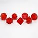 GameScience: Polyhedral 7-Die Set - Translucent / Gem Un-Inked Precision Edge Dice - Ruby (Red)