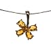 EXP Sterling Silver Citrine Daisy Pendant Necklace