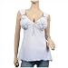 Plus Size Sexy WHITE O-Ring Necklace Sleeveless Top - 2X