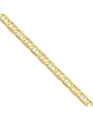 4.5 mm Solid 14K Yellow Gold High Polish Classic Mariner Link Chain Necklace - 30" inches