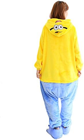 Vickybridal Unisex Onesie Cosplay Costume Adult Animal Pajamas Sleepwear Minions M