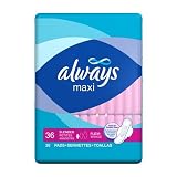 Always Maxi Thin Regular Pads with Flexi-Wings, 36-Count Packages (Pack of 3)