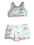 Girl Friends by Anita G - Girls 2-Piece Swimsuit, Lime, Fuschia, Pink