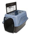 Petmate Two Door Top Load 24-Inch Pet Kennel, Metallic Pearl Ash Blue and Coffee Ground Bottom