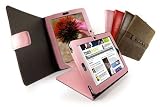 Tuff-Luv multi-view (TM) Napa Leather case cover for Apple iPad & 3G - Pink