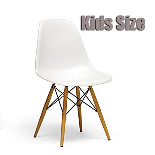 Sol Maya 1 x Kids Mid Century Modern Design Dining Side Chair Eames Style Wood Base 1 Pc Chair for Kids