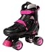 Storm Black/Pink Quad Roller Skates
