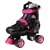 Storm Black/Pink Quad Roller Skates