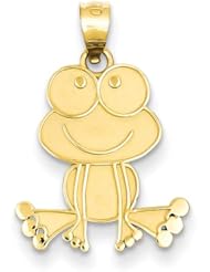 14K Yellow Gold Frog Charm