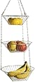Home Basics Hanging Basket, 3-Tier, Round