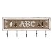 Rustic French ABC Sampler Style set of Hooks