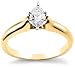 14k Yellow Gold Marquise Diamond Solitaire Engagement Ring (1/2 ct, J-K Color, I3 Clarity)