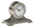 7" Chic Silver Metal Roman Numeral Desk Clock