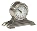7" Chic Silver Metal Roman Numeral Desk Clock