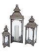 Set of 3 Country Vineyard Gray Verdigris Decorative Multi-Sized Lanterns