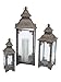 Set of 3 Country Vineyard Gray Verdigris Decorative Multi-Sized Lanterns