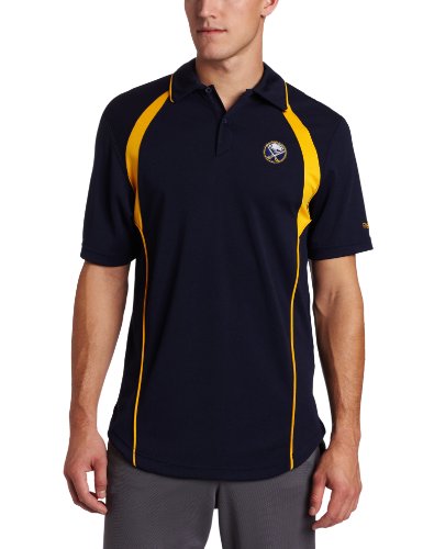 NHL Men's Buffalo Sabres Trainer Polo Shirt (Navy, Medium)