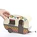 Groovy Colorful Metal Rv Camper for Fairy Gardens, Vintage Crafts, and Displays