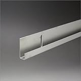 e-kanamono ステンレス片長チャンネル(穴明) 8mmx10x2000mm ゴム付 ヘアライン仕上 ※工事用