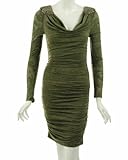 INC International Concepts Cowl Neck Ruching Dress Camo Green Burnout Small INC International Concepts Cowl Neck Ruching Dress Camo Green Burnout Small