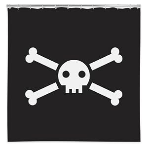 Shower Curtain - Jolly Roger Pirate Flag EVA Plastic