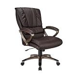 Eco Leather High-Back Executive Swivel/Tilt Chair, Espresso/Cocoa
