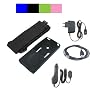 (4 in 1 Deluxe Package) Silicone Skin with Armband for Samsung T10 4 Gb Slim Yp-t10 + Car Charger for Samsung T10 + Travel Charger for Samsung T10 + USB Data Cable for Samsung T10