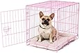 Carlson Pink Secure and Compact Single Door Metal Dog Crate, Small