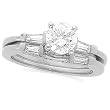 18K White Gold Diamond Wedding Set - 0.70 Ct.