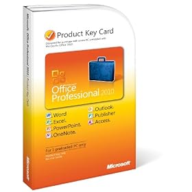Microsoft Office Professional 2010 Product Key Card
