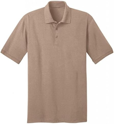 You Pu Men's Tall Comfortable Knit Collar Shirt 16 Sand