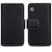 SAMSUNG i9000 GALAXY S PREMIUM PU LEATHER WALLET CASE - BLACK PART OF THE QUBITS ACCESSORIES RANGE