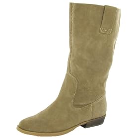 Buy STEVE MADDEN P-Neece Ladies Casual Low Heel Suede Pull-On Slouchy Western Mid Calf Boots Shoes... by Steve Madden