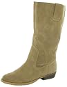 STEVE MADDEN P-Neece Womens Casual Low Heel Suede Pull-On Slouchy Western Mid Calf Boots Shoes Taupe