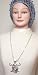 Hand Crocheted Light Blue Rayon Cotton Gimp Large Gloria Snood for Women Trimmed with Fire Polished Gunmetal Color Beads Offered in Combination with Sterling Silver Long Chain Charm Necklace with Viking Head Pendant