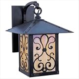 Arroyo Craftsman TRB-AS Timber Ridge Outdoor Wall Lantern with Ashbury Filigree