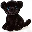 Fiesta Toys Sitting Black Panther with Big Eyes Plush Stuffed Animal Toy, 9"